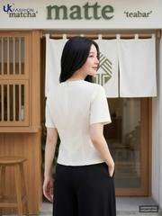 Sơ mi cổ tròn mí dọc UKSM2607002 ( Áo rời không kèm CV/QU/PK )