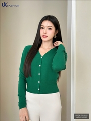 Áo Len Cúc Nẹp UK Fashion Công Sở Nữ Thanh Lịch, Nữ Tính Vải Mềm Mịn UKFAL2410010