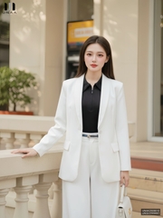 Vest cổ ve liền kiểu dáng thoải mái, siêu sang và dễ mặc UNAK2509010