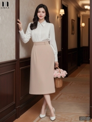 Sơ mi lụa mí vạt thân Unaa xinh xắn, dịu dàng, thanh lịch UNSM2509005