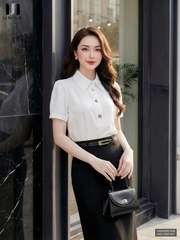Sơ mi cổ đức đô mí sang xịn, công sở UNSM2601005