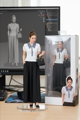 Áo ren pepum phối demin kiểu cách mới NKSM25050021