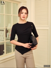 Áo len tay lỡ 3 cúc cách điệu xinh NKAL2508002