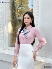 Sơ mi mí nẹp dài tay lịch sự, duyên dáng UKSM2409006
