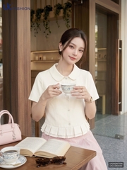 Sơ mi ly súp bèo gấu UKSM2607006 ( Áo rời không kèm CV/QU/PK)