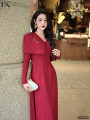 Áo dài thiên ý nhẹ nhàng mà sang LUDV2512002 ( Ko kèm quần + có kèm phụ kiện )