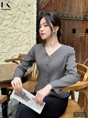 Áo Kí Giả Kẻ hai Lớp Túi Ốp Nk Fashion Thời Trang Công Sở Thanh Lịch, Trẻ Trung, Dễ Mặc NKSM2409011