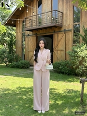 Blazer giao cúc đơn cộc tay thanh lịch NKSM2601017