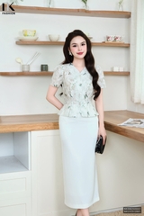 Áo sơ mi hoạ tiết hồ điệp điệu đà, nữ tính, mềm mại, mát mịn NKSM2505001