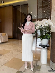 Vest 2 lớp 4 cúc croptop thanh lịch, gọn gàng NKAK2509005