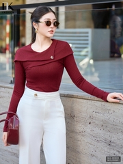 Áo len vai chùm kiểu NKAL2608005 ( Áo rời không kèm CV/QU/PK )