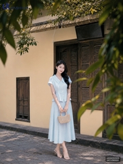 Sơ mi chấm bi Peplum UKSM2605009 ( Không bao gồm chân váy + PK )
