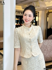 Set ren hoa nổi chân váy A sang xin NKBD2409002
