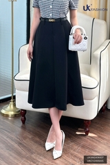 Chân váy xòe UK Fashion Công Sở Nữ Thanh Lịch, Vải Mềm Mịn UKCV2405005