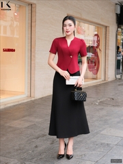 Áo Kí Giả Cúc Eo, Nhã Nhặn, Trẻ Trung NKSM2501016