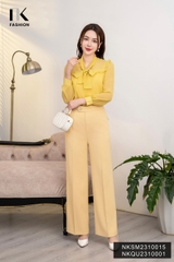 Áo Sơ Mi Tơ Nơ Buộc Bèo Vai Cổ, Thanh Lịch NKSM2310015