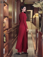 Áo dài thiên cách tân cổ điển vừa sang mà vẫn giữ vẻ truyền thống LUDV2512007 ( Ko kèm quần + có kèm phụ kiện )