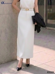 Chân váy bút chì moi cúc trẻ trung UKCV2601002