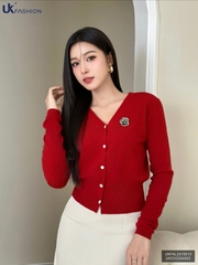Áo Len Cúc Nẹp UK Fashion Công Sở Nữ Thanh Lịch, Nữ Tính Vải Mềm Mịn UKFAL2410010