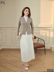 Vest 2 lớp không cổ 3 cúc kiểu dáng điệu đà mới LUAK2508006