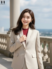 Vest cổ ve liền kiểu dáng thoải mái, siêu sang và dễ mặc UNAK2509010