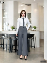 Áo Sơ Mi Dài Tay Cổ Đức Nẹp Dấu Khuy cơ bản phù hợp nhiều kiểu dáng NKSM2010011 ( Ko kèm QU/CV/PK)