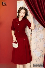NK Fashion Áo Sơ Mi Nhung Nơ Vai, Sang Trọng NKSM2311003