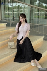 Sơ mi hoa peplum vai bồng UKSM2504013