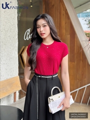 Áo Len Cổ Trơn Vai Chờm UK FASHION Thời Trang Công Sở Trẻ Trung, Đơn Giản, Vải Mềm Mịn UKFAL2408007