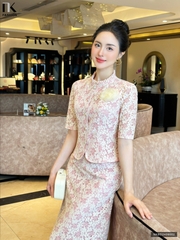 Set ren hoa nổi chân váy A sang xin NKBD2409002