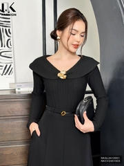 Áo Len Tiệc  NK Fashion Công Sở Nũ Thế Kế Cổ Bèo lật Trẻ Trung Chất Vải Mềm Mịn NKAL2412001