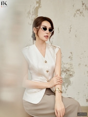 Gile peplum 2 nắp túi dáng vai chờm tôn eo, trẻ trung LUSM2507005