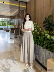 Áo ren cổ giếng súp gấu mới lạ, gọn gàng NKSM2509001