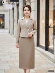 Vest 2 lớp 4 cúc croptop thanh lịch, gọn gàng NKAK2509005