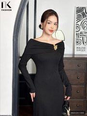 Đầm len tiệc sang xịn, mềm mại, ấm áp NKDV2411005