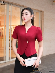 Áo Kí Giả Cúc Eo, Nhã Nhặn, Trẻ Trung NKSM2501016