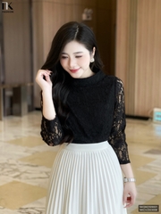 Áo ren cổ giếng súp gấu mới lạ, gọn gàng NKSM2509001