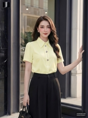 Sơ mi cổ đức đô mí sang xịn, công sở UNSM2601005