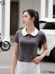 Áo thun cổ sen trẻ trung, mới, xinh xắn dễ mặc NKAT2501005