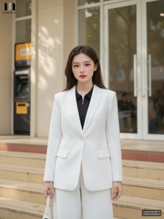 Vest cổ ve liền kiểu dáng thoải mái, siêu sang và dễ mặc UNAK2509010