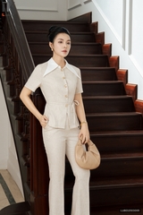 Set áo phối cổ + quần July cực đỉnh LUBD2503005