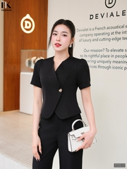 Áo Kí Giả Cúc Eo, Nhã Nhặn, Trẻ Trung NKSM2501016