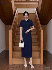 Sơ mi cổ sen đai cúc UKSM2607005 ( Áo rời không kèm QU/CV/PK )