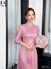 Áo dài 2 tà duyên dáng, mới lạ NKDV2411001 ( ko kèm quần + PK)