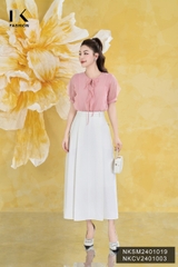 Chân Váy Dài Xếp Ly NK Fashion Công Sở Nữ Thiết Kế Basic Sang Trọng, Chất Liệu Vải Nhập Hàn Co Giãn, Mềm Mịn NKCV2401003