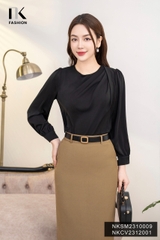 NK FASHION Áo Sơ Mi Xếp Sườn Luxury, Sang Chảnh NKSM2310009