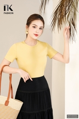 Áo Thun Cổ Tròn Croptop 25, Năng Động Vải Mềm Mịn NKAT2502005