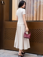 Châm váy xếp ly điệu đà, tôn dáng đẹp ngất ngây NKCV2601005