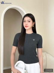 Áo Len Cộc Tay Thêu Nơ UK Fashion Công Sở Nữ Nữ Tính, Thanh Lịch Vải Mềm Mịn UKFAL2410002