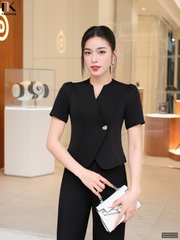 Áo Kí Giả Cúc Eo, Nhã Nhặn, Trẻ Trung NKSM2501016